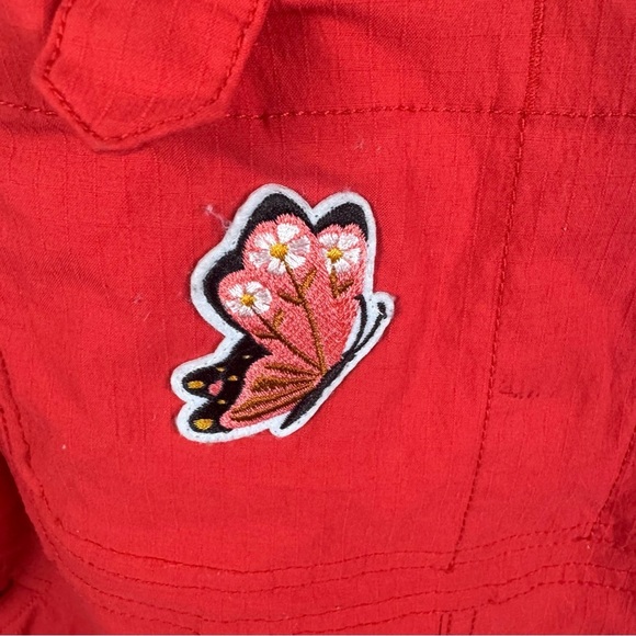 Duluth Trading Company Heirloom Gardening Short Overalls Coral Size Large - Picture 3 of 7